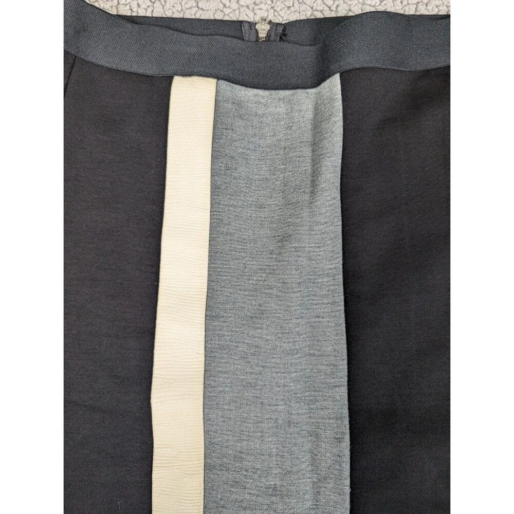 Mason Barney's New York Pencil Skirt Black/Gray /Ivory Women's L NWT $358